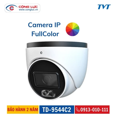 Camera IP FULLCOLOR Bán Cầu TVT 4MP TD-9544C2